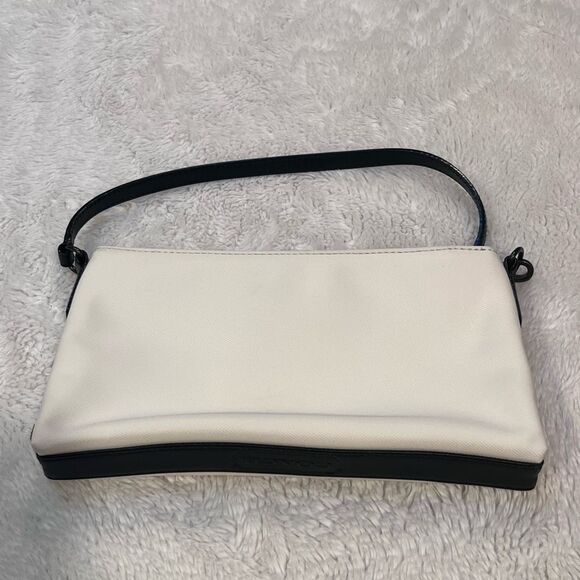 Y2K Vintage Coach Mercer Demi Handbag Mini Purse Nylon Leather 7407 Wristlet - Picture 2 of 11